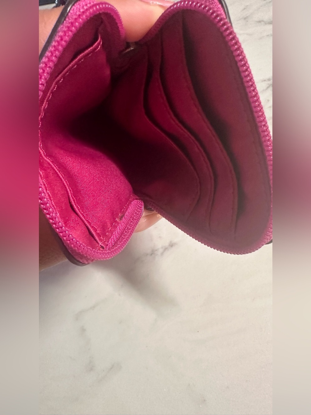 Coach Patent Leather Wristlet in Vibrant Magenta - Picture 6 of 11